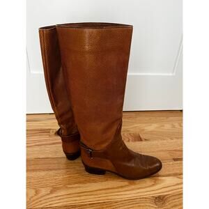 Vintage Artigo Made In Italy Brown Leather Knee High Ride Boots Size EU39 US8.5